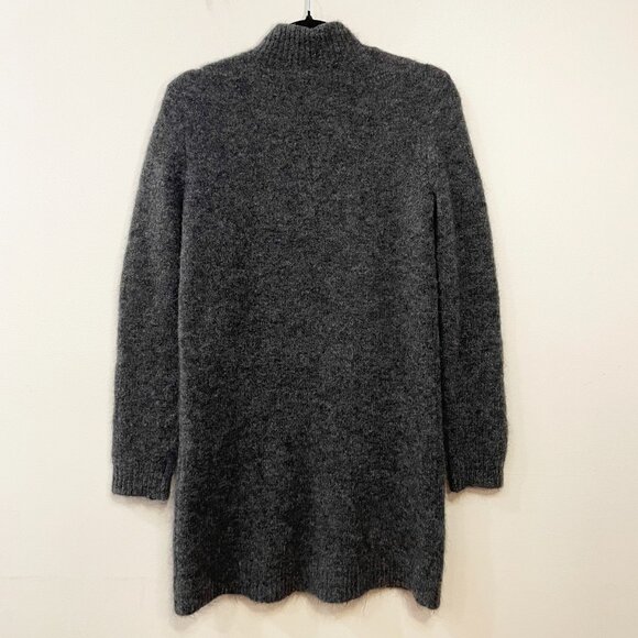 EUC Sézane Polly Wool Mohair Button Detail Sweater Dress Charcoal Grey XS - Picture 4 of 8